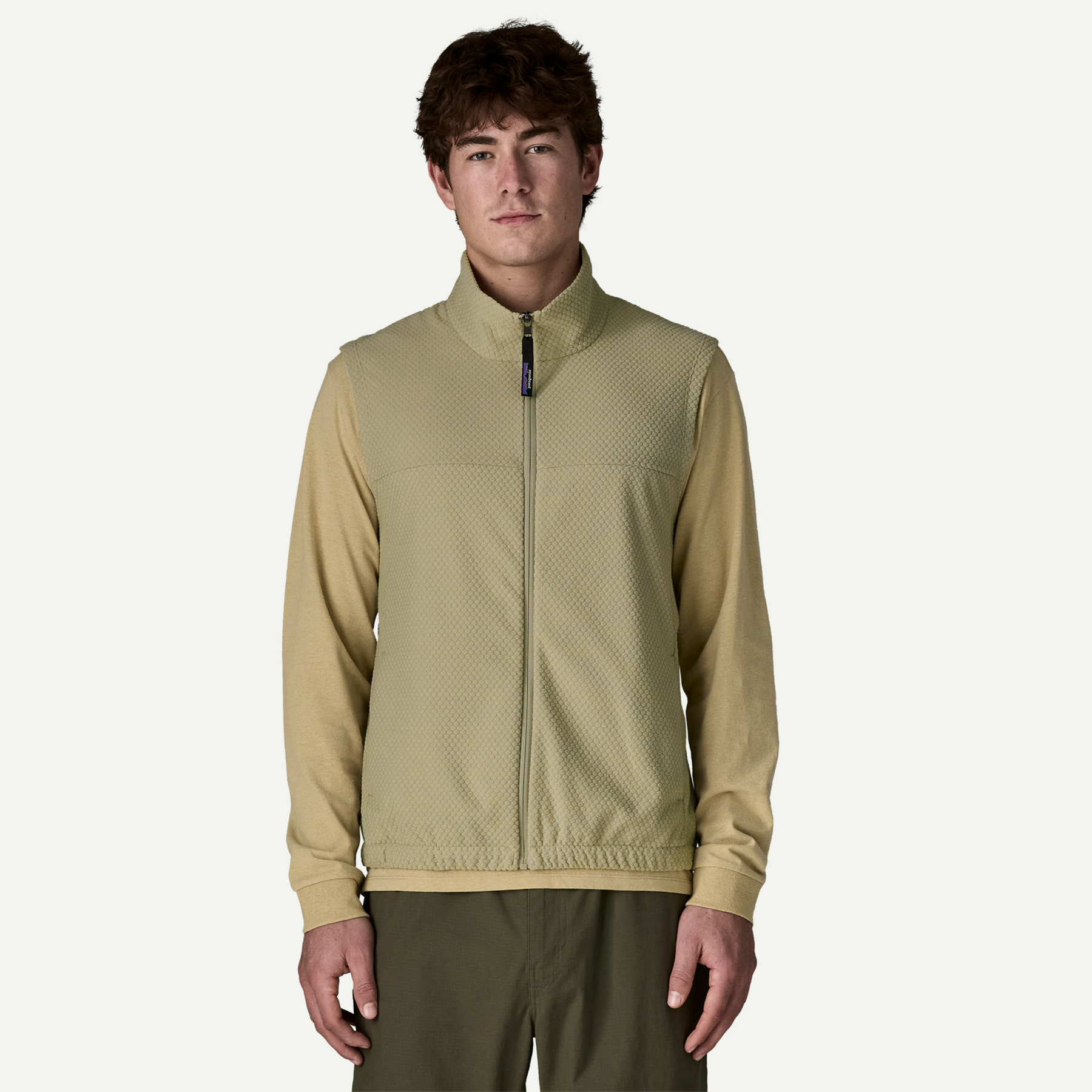 Men's Textured Fleece Vest - Image 2