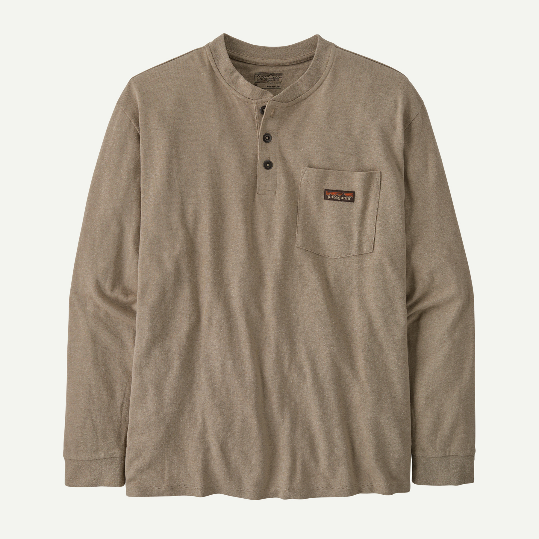 Men's Long-Sleeved Work Henley Pocket Tee