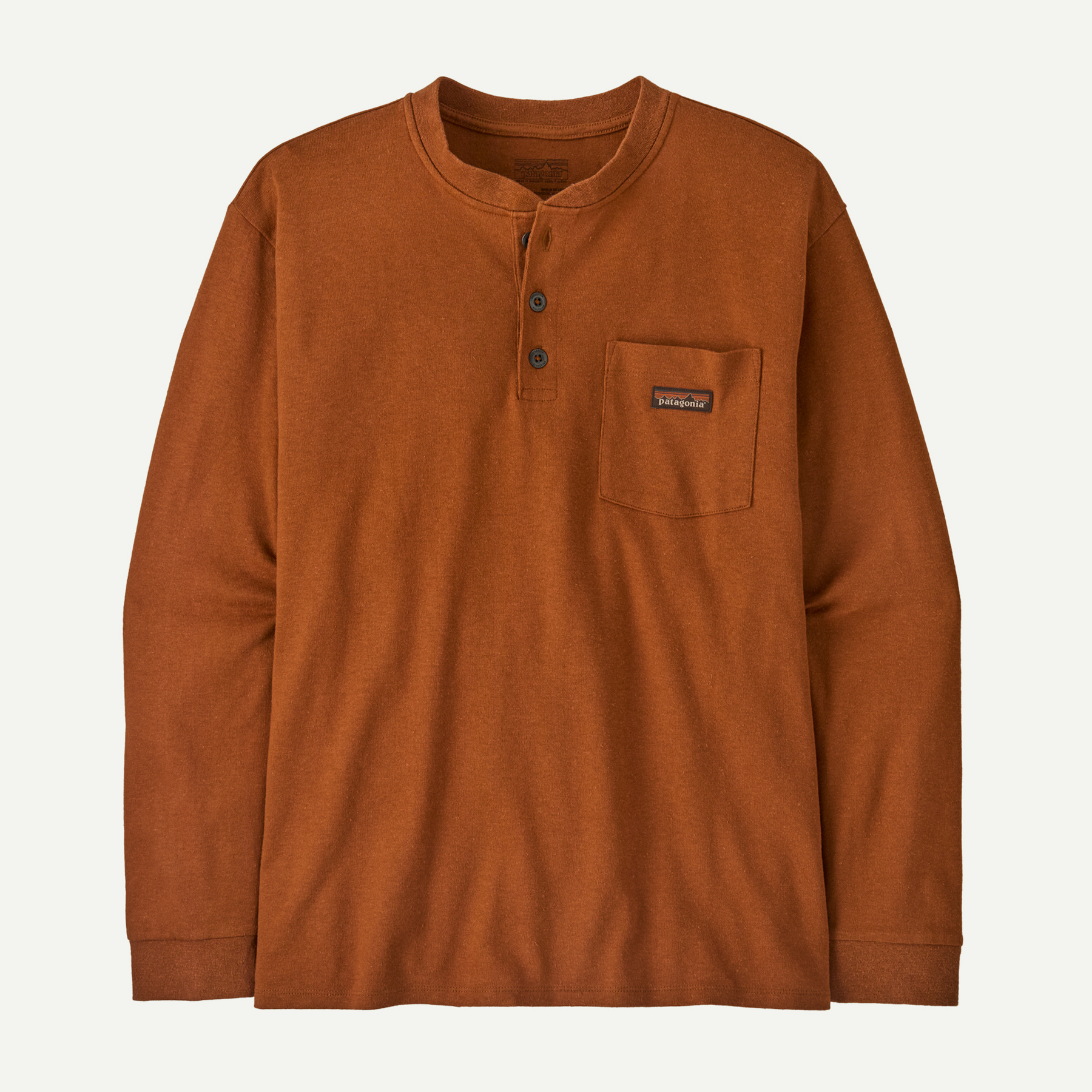 Men's Long-Sleeved Work Henley Pocket Tee