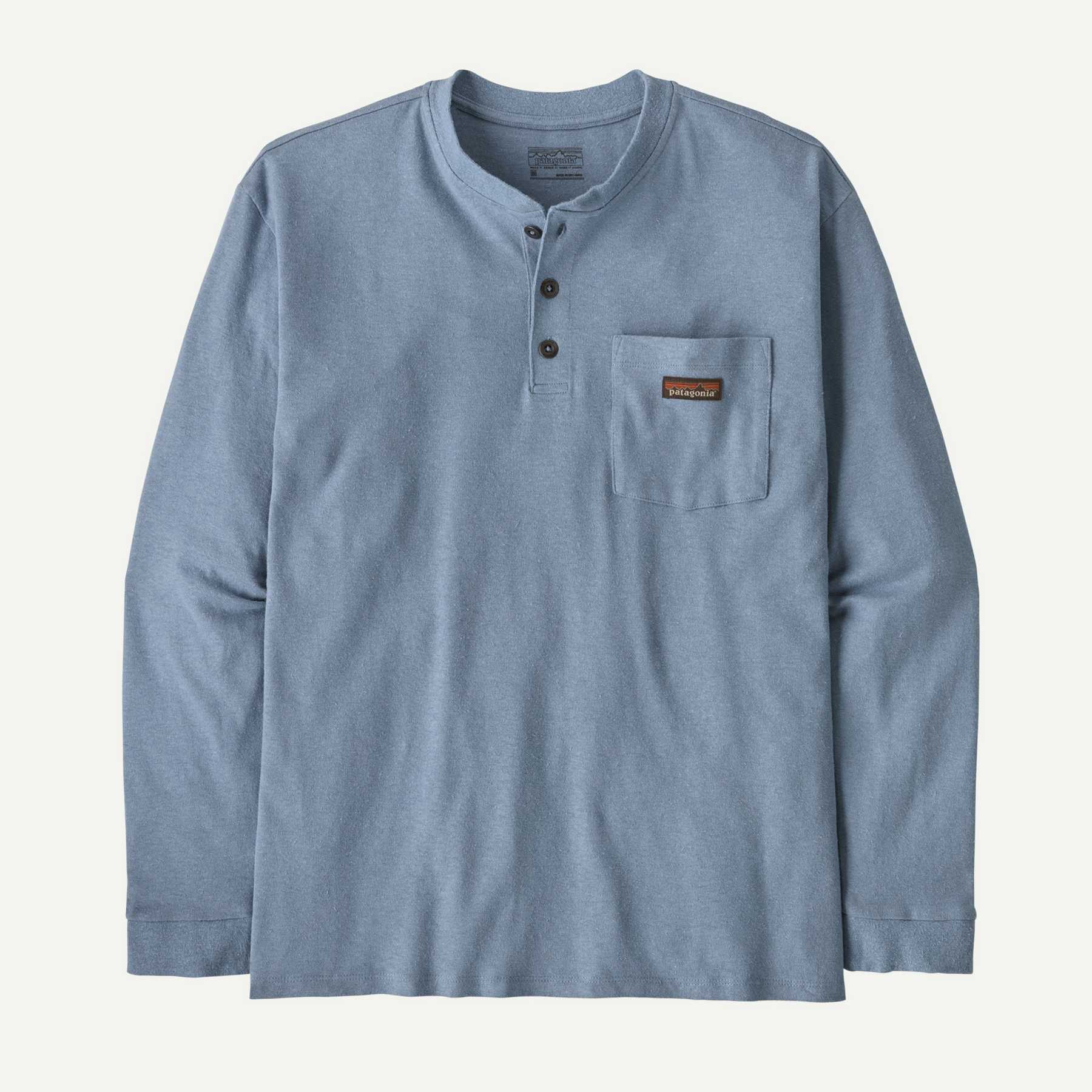 Men's Long-Sleeved Work Henley Pocket Tee