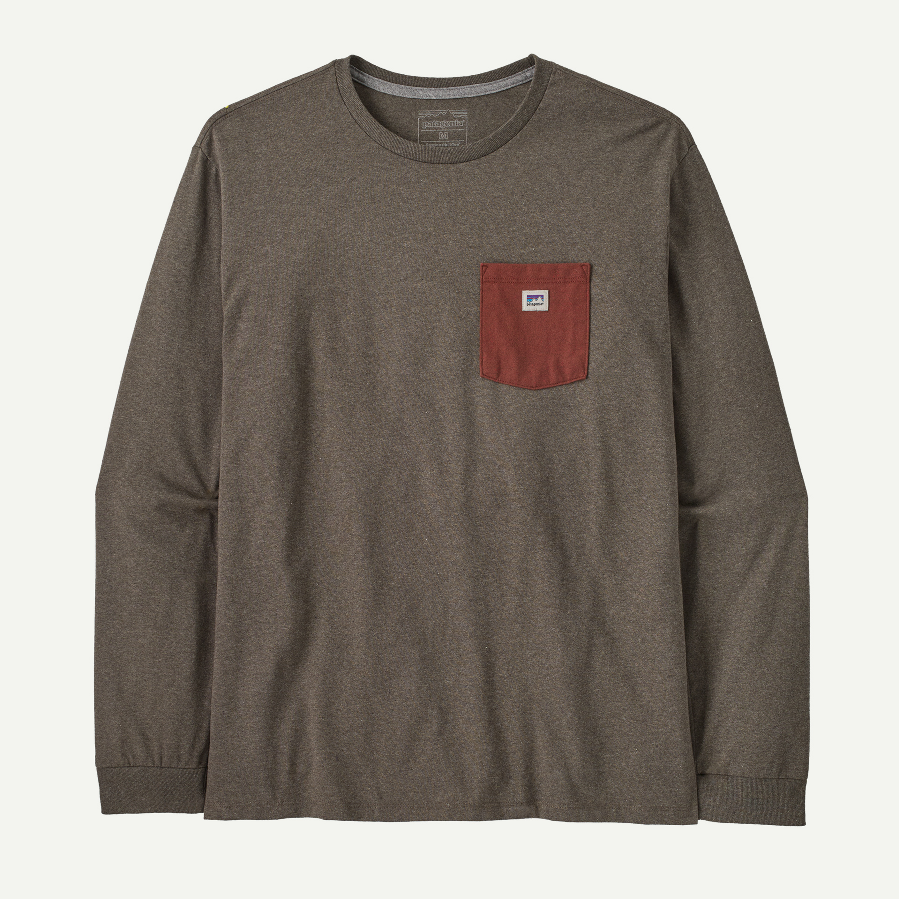 Men's Long-Sleeved Shop Sticker Pocket Responsibili-Tee