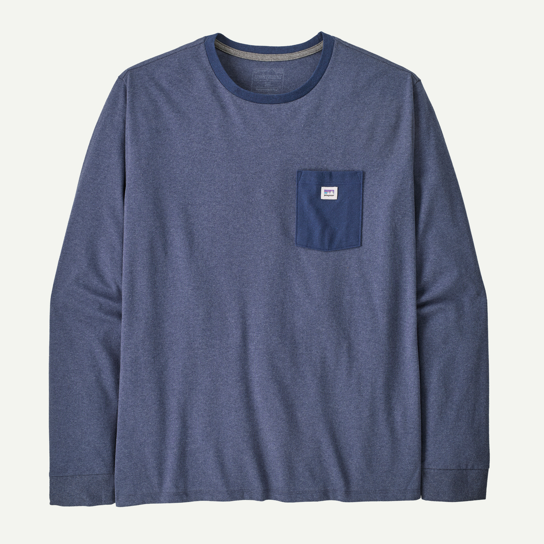 Men's Long-Sleeved Shop Sticker Pocket Responsibili-Tee