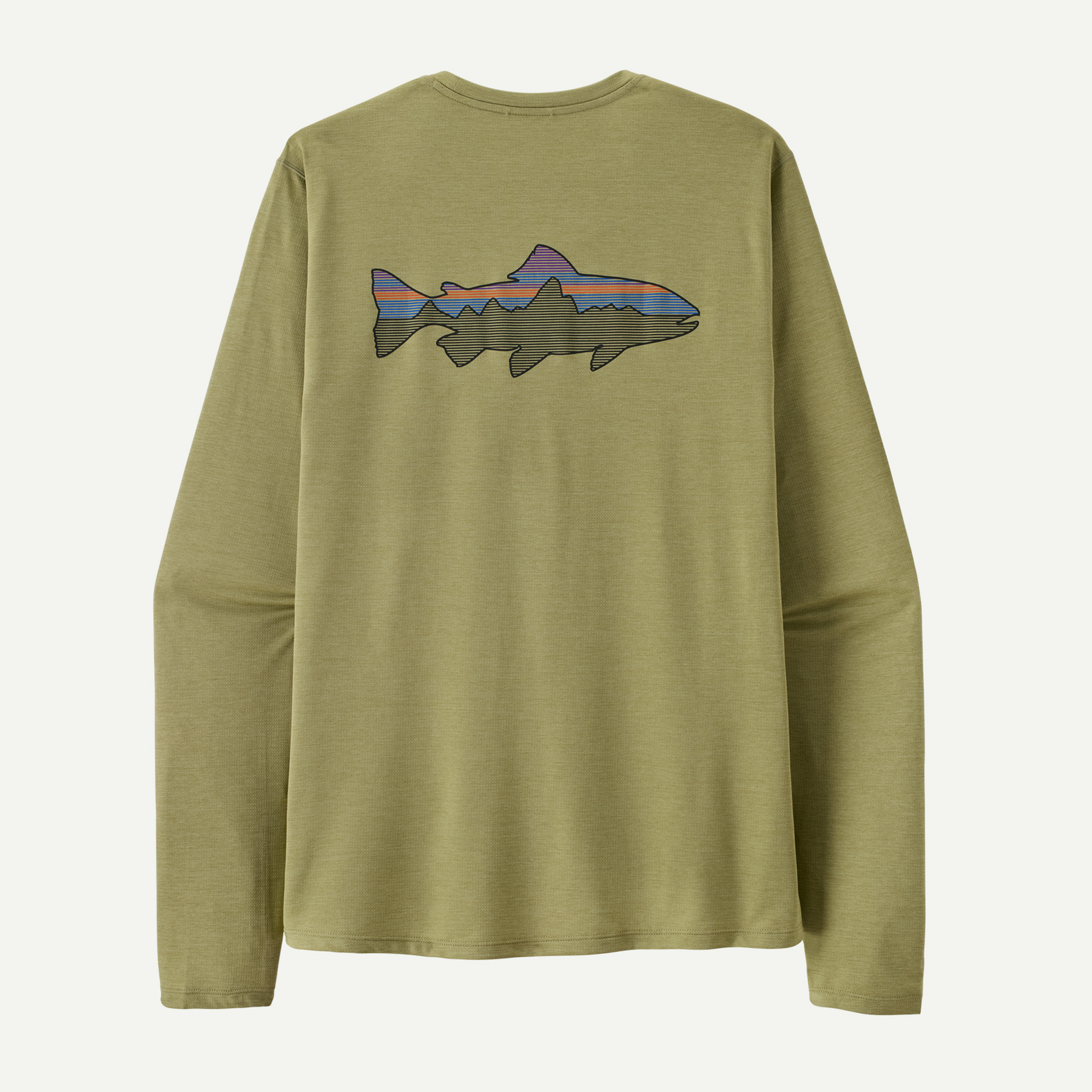 Men's Long-Sleeved Capilene Cool Sun Shirt - Fitz Roy Trout