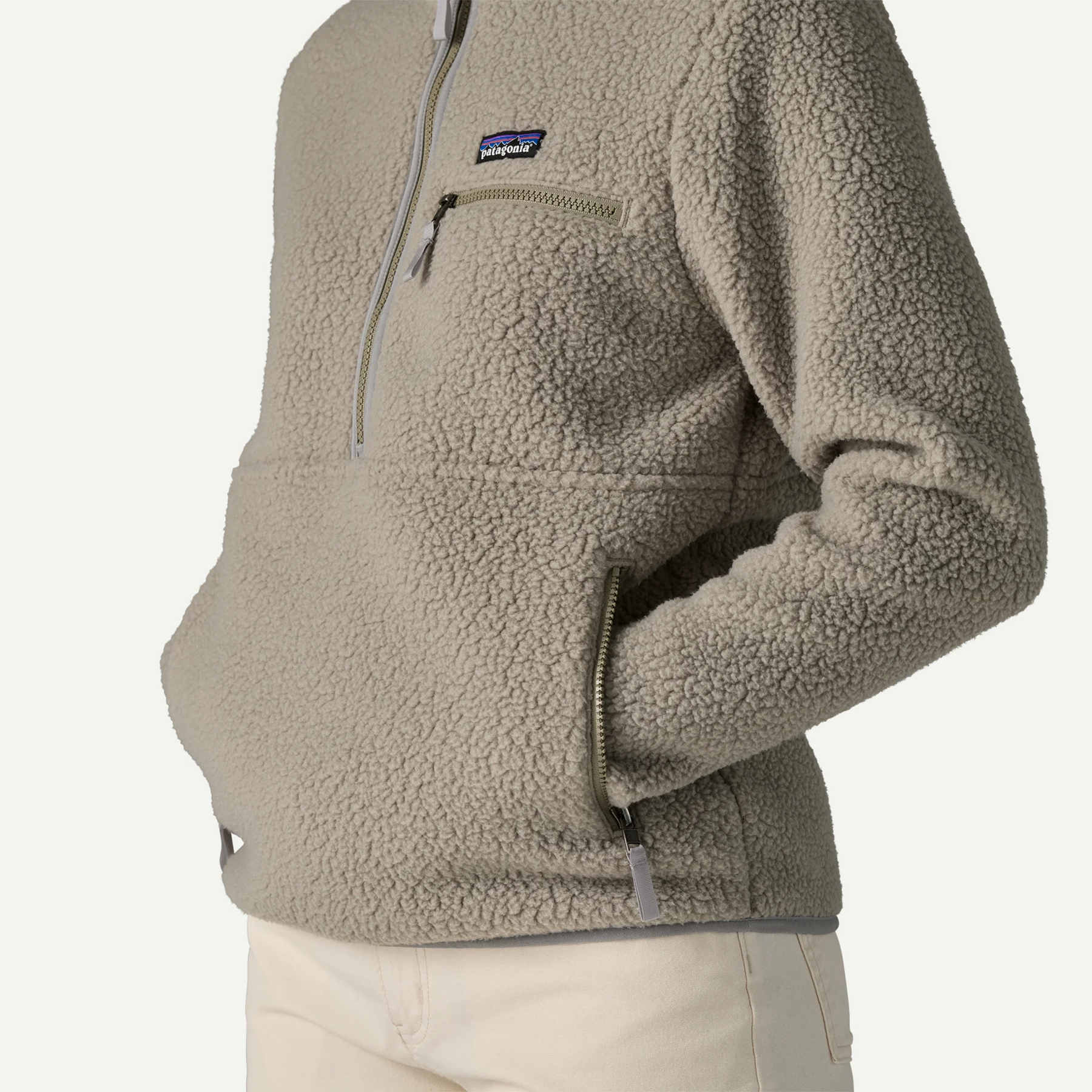 Women's Retro Pile Fleece Marsupial Pullover - Image 6