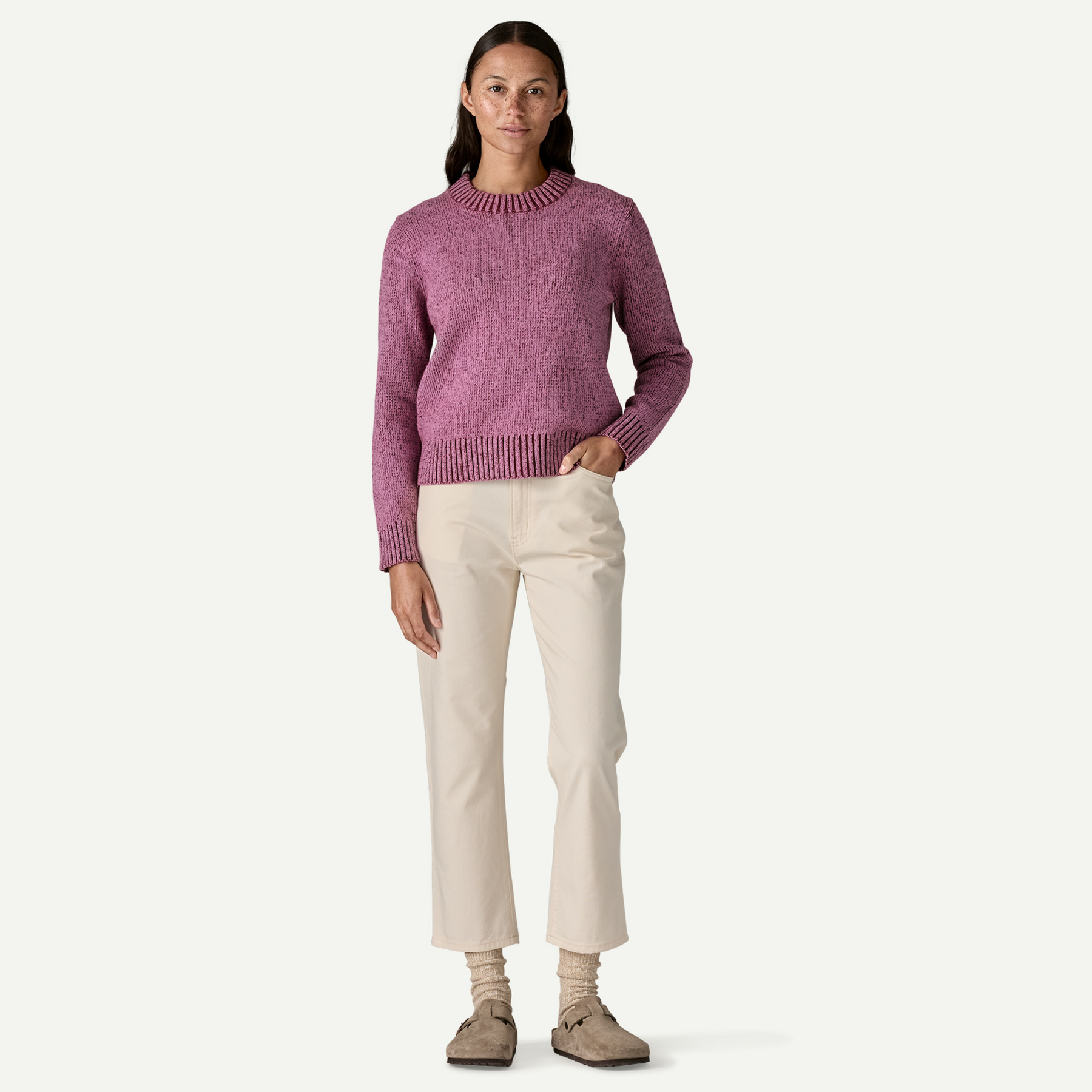 Women's Recycled Wool-Blend Crewneck Sweater - Image 4