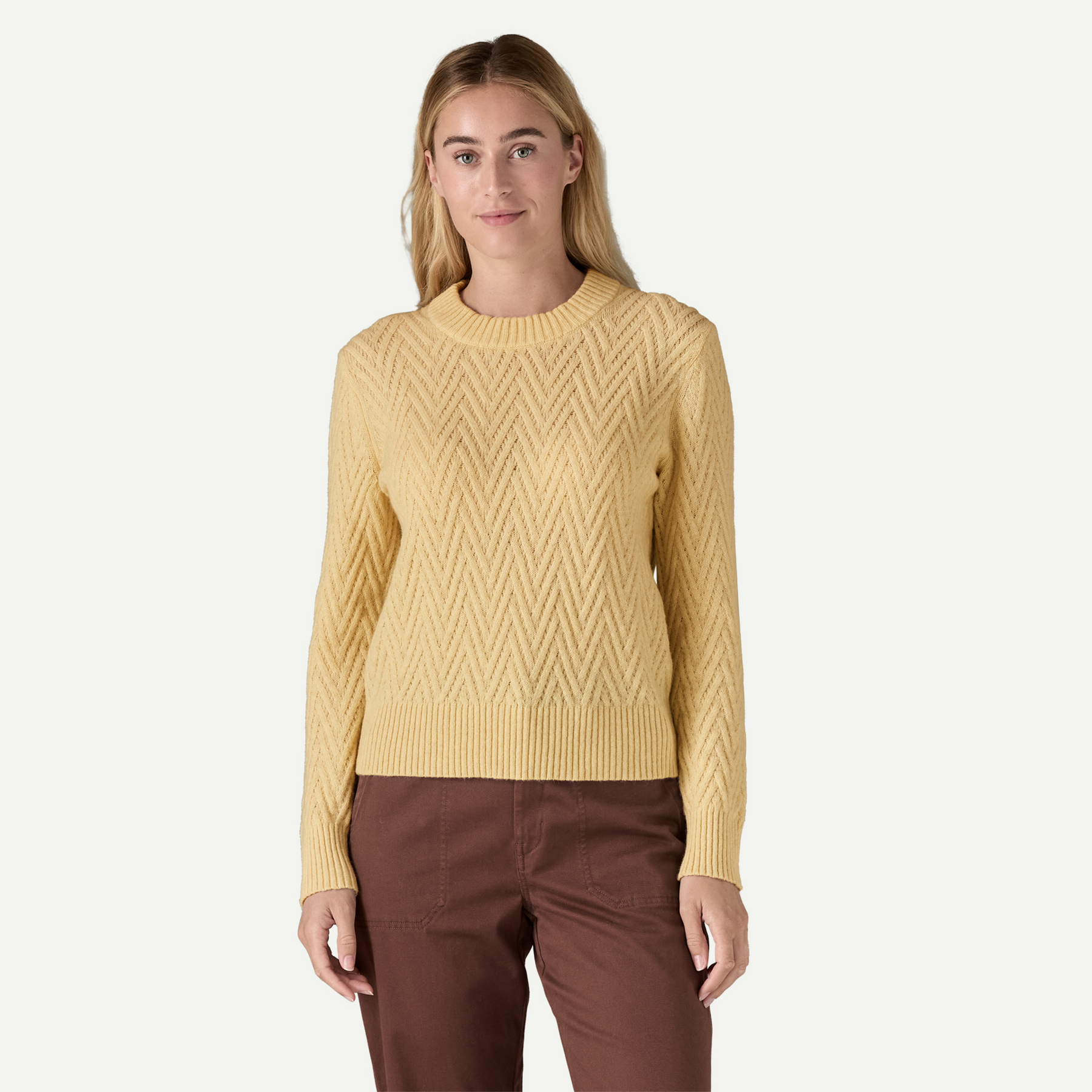 Women's Recycled Wool-Blend Crewneck Sweater - Image 2